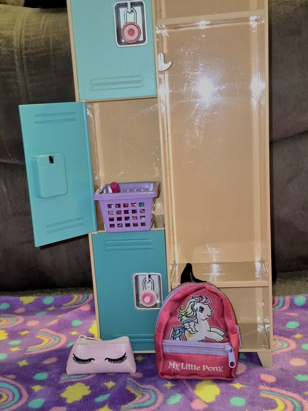 My Generation Locker With MLP Bsckpack, Pencil Case, Basket Full Of Accessories